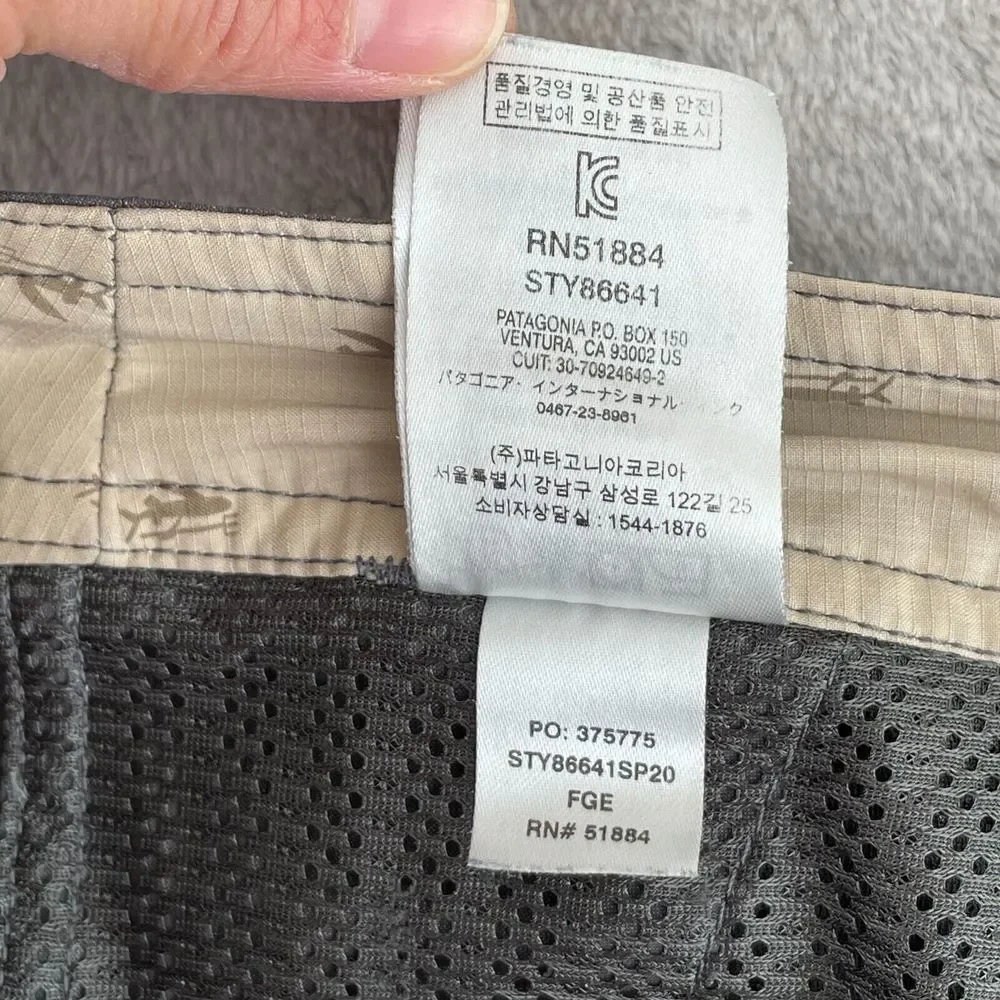 Patagonia‎ Wavefarer Walk Shorts Men 30x9 Grey DWR UPF50 Hybrid Hiking Fishing